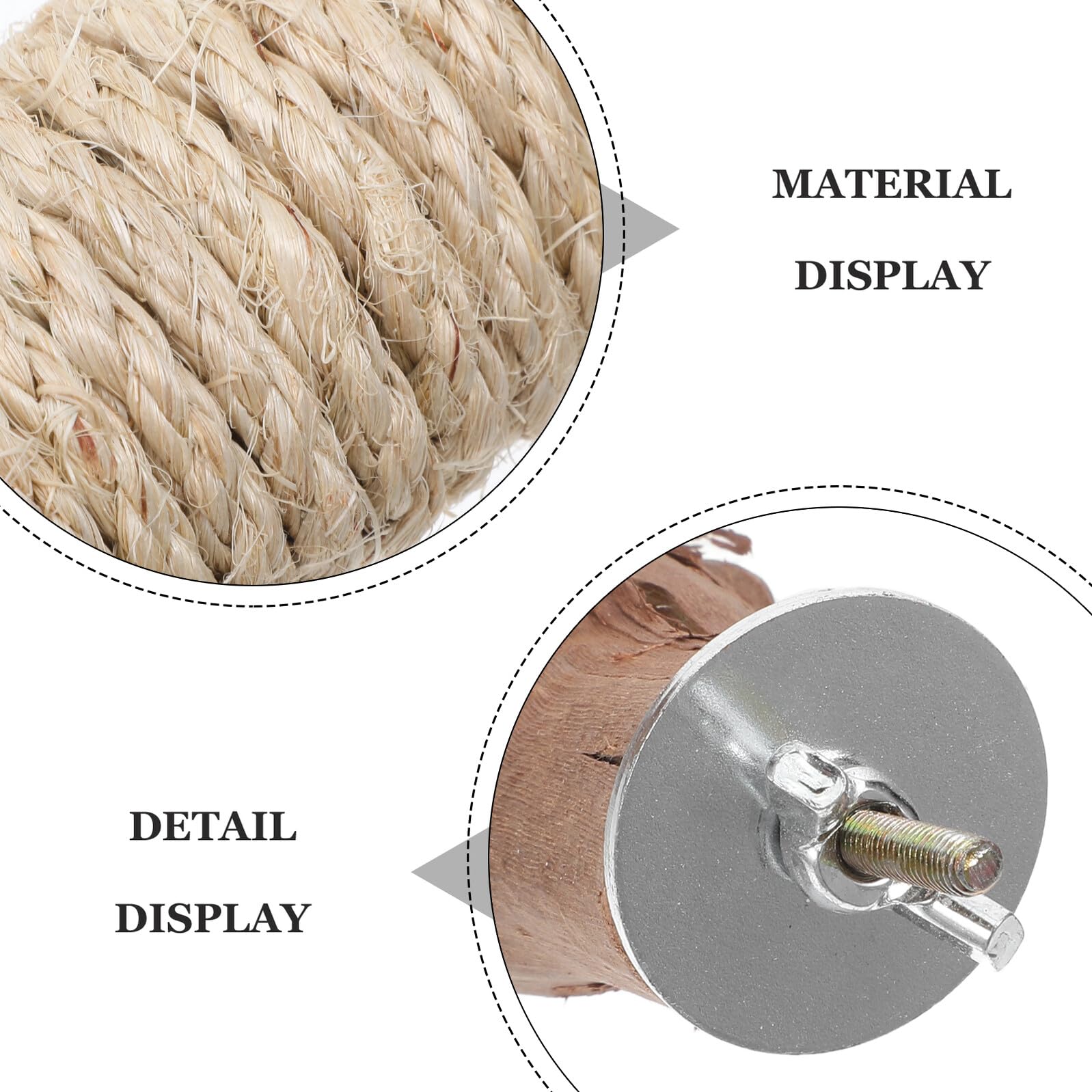 Set di 5 Posatoi in Legno per Gabbia Pappagalli con Corda | Struttura Stabile, per Arrampicata e Gioco, Accessori Incluso, Uso in Home Cages