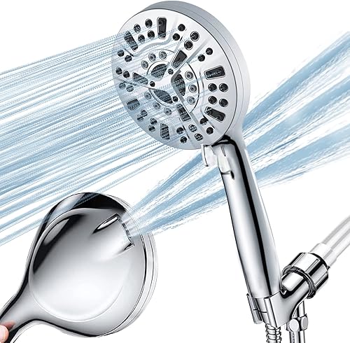 Cabezal de ducha de alta presión con lavadora a presión de mano 10 ajustes de pulverización cabezales de ducha desmontables para ahorro de agua
