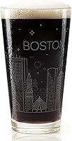 Vista 36 de AMSTERDAM NETHERLANDS SKYLINE Engraved Pint Beer Glass Minimalist City Sky Line Full Wrap Engraving Great Gift Idea!