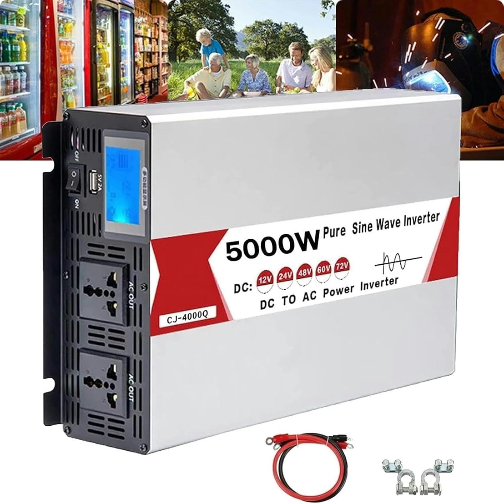 Convertisseur de tension onde sinusoïdale pure 4000W pour éliminer les interférences dans votre RV