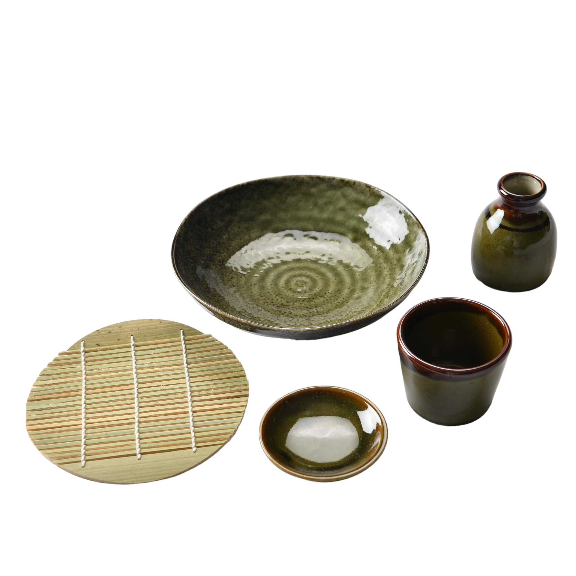 Soba Noodle Dining Set – 5-Piece Ceramic