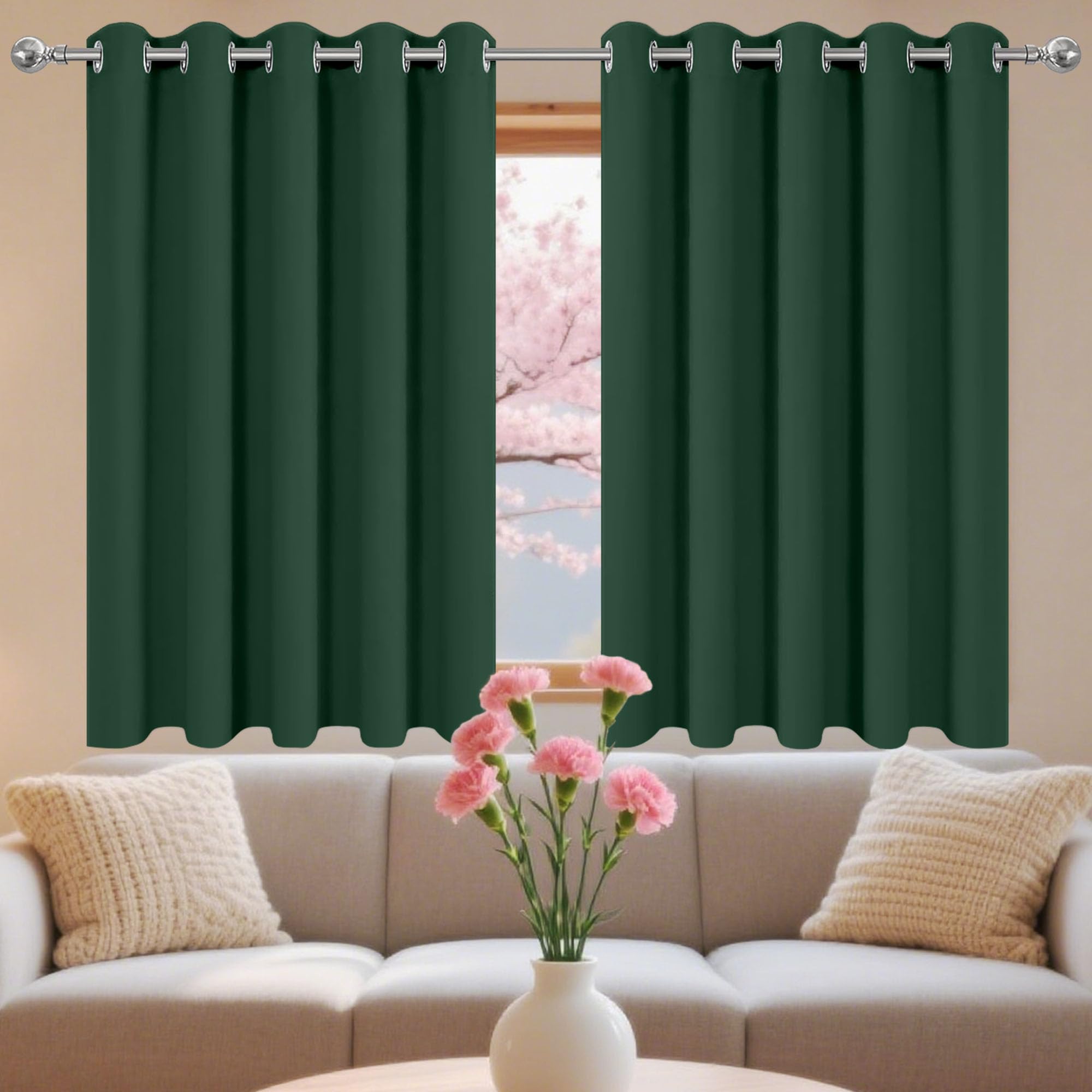 Rideau salon moderne 164 x 180 cm isolant anti froid et chaleur satiné
