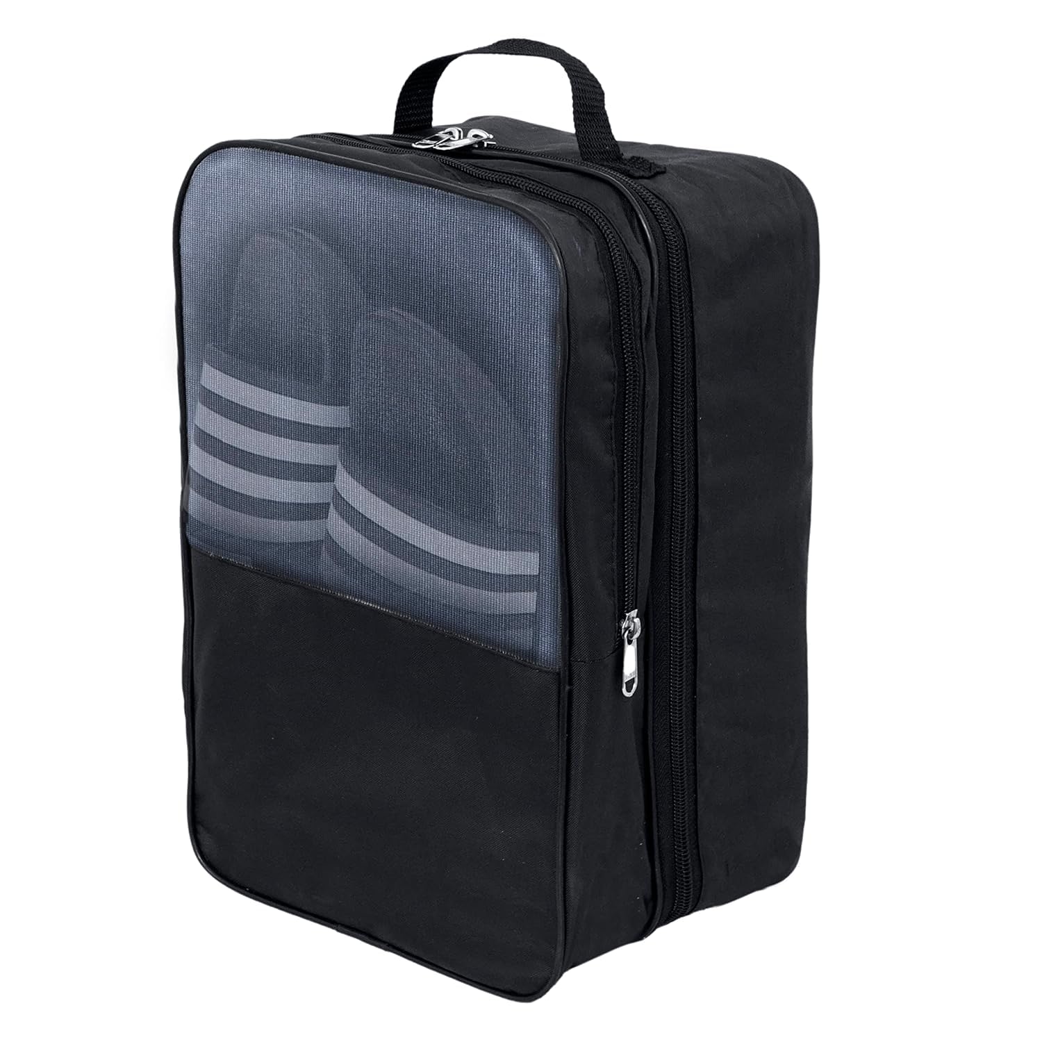 Storite 14 Inch Travel Shoe Bag,Cover,Pouches - Gym Men and Ladies Footwear Packing Storage Portable Cover - Storage Travel Organizer for Women & Men - Grey/Black