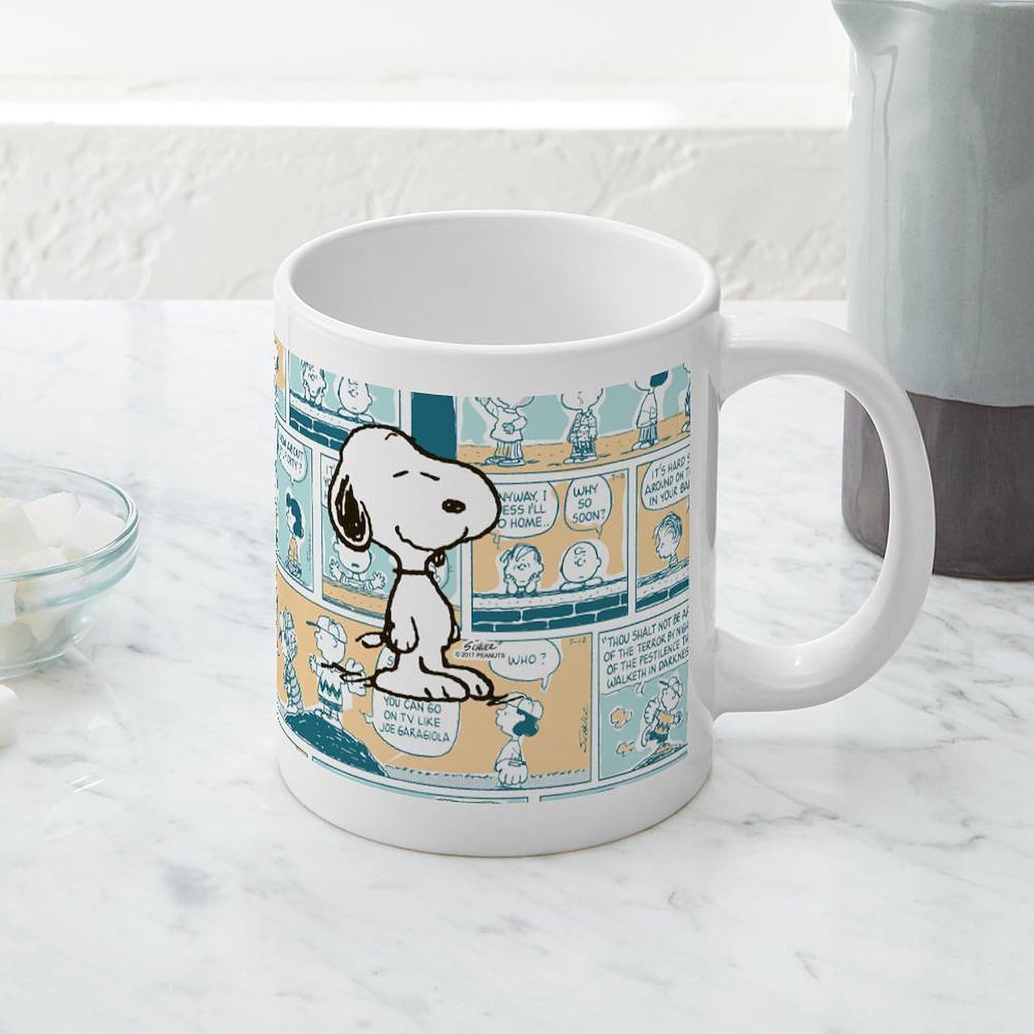 CafePress Peanuts Snoopy Comic Strip 20 Oz Ceramic Mega Mug 20 oz Ceramic Coffee Mega Mug