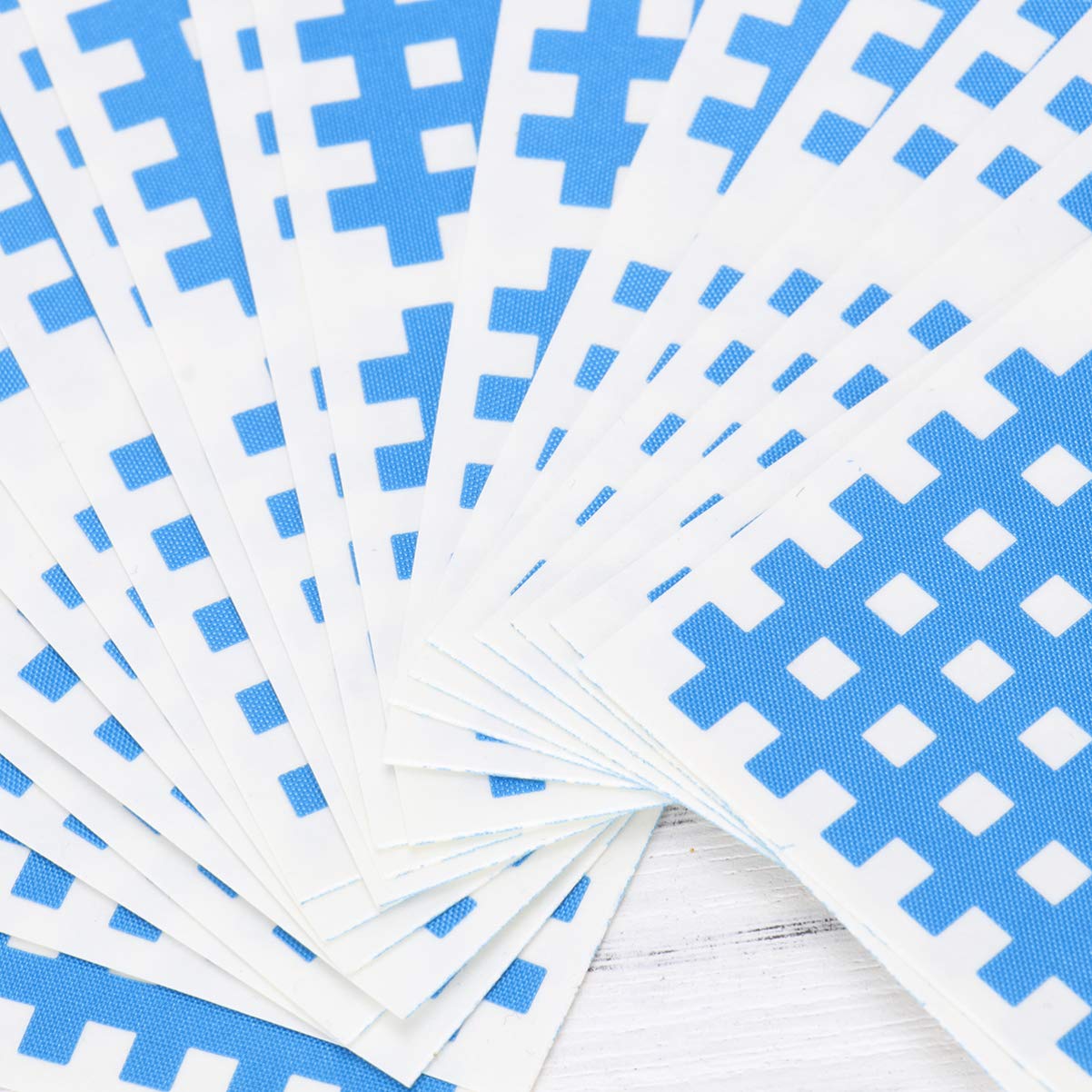 WOFASHPURET Blue Fitness Tape 20 Sheets Sports Muscle Tape Adhesive Cross-Shaped Pastes Breathing Skin-Friendly