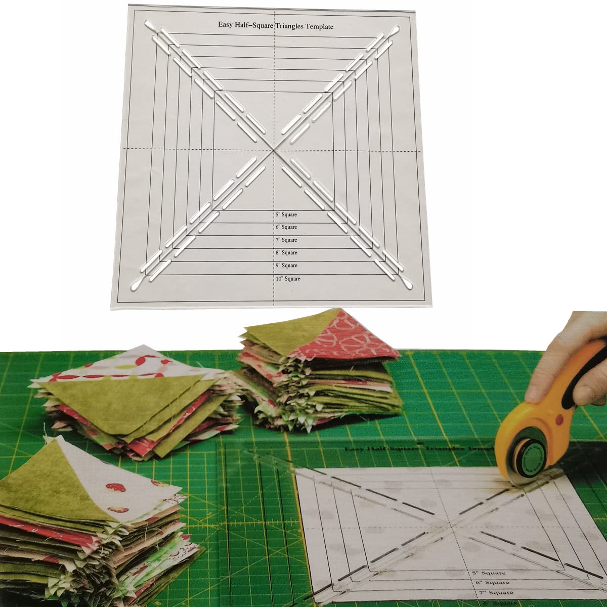 HONEYSEWEasy Half-Square Triangles Template Ruler for Sewing Quilting
