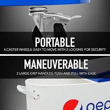Permasteel Outdoor Patio Cooler with Wheels and Handles