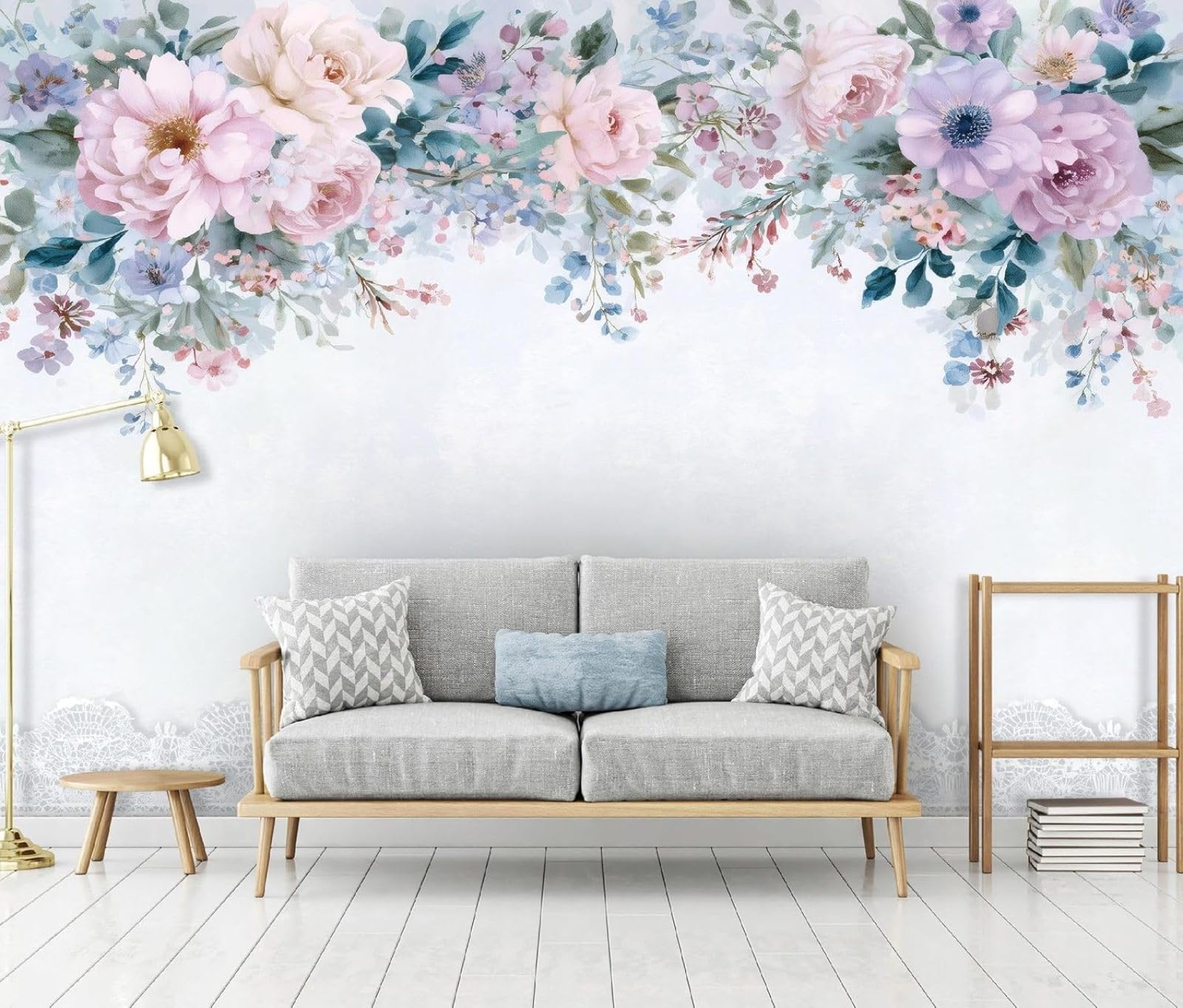 Kfjhgbdshhj 3D Mural Photo Mural-Wallpaper - Flowers - For Living Room Bedroom - 3D Effect,350Cmx256cm Poster - Wall Sticker - Frameless Picture