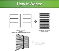 Vista 7 de Kit de extensión de poste de aluminio decorativo de aluminio negro mate de 2 x 4 pies