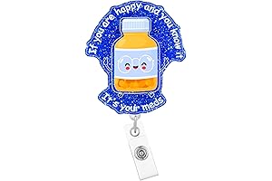 Retractable Chill Pill Nursing Badge Reel | If You're Happy and You...