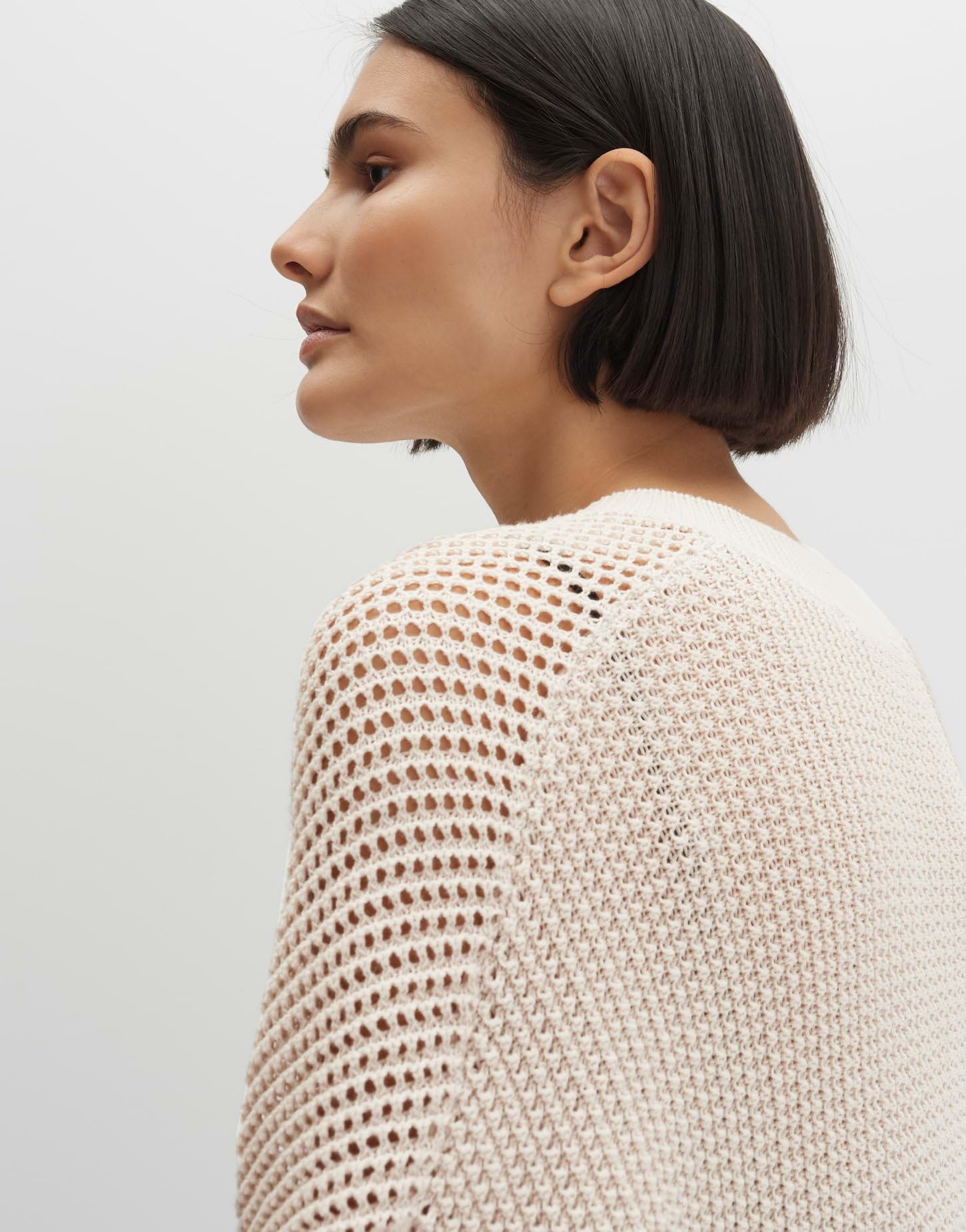someday Damen Poncho/Cape | Strick Poncho aus BCI Cotton Mix