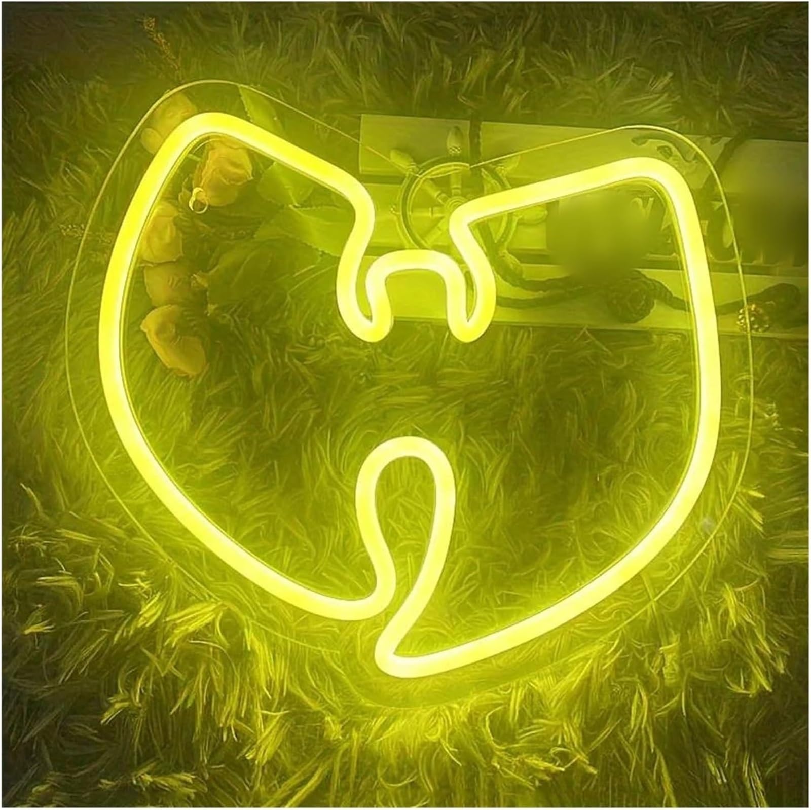Generico Decorazioni per insegne al per neon con musica hip-pop(Giallo)