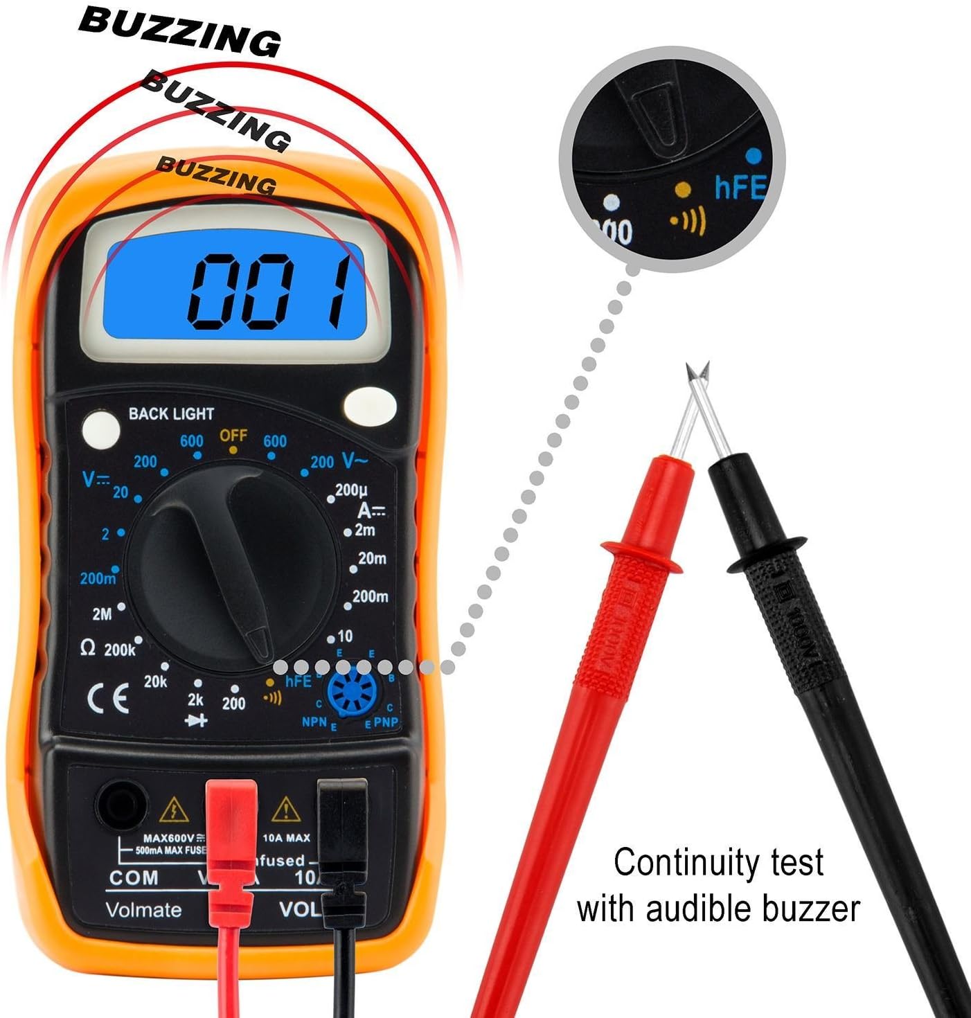 VOL-880 Digital Voltmeter Ammeter Ohmmeter Multimeter Volt AC DC Tester