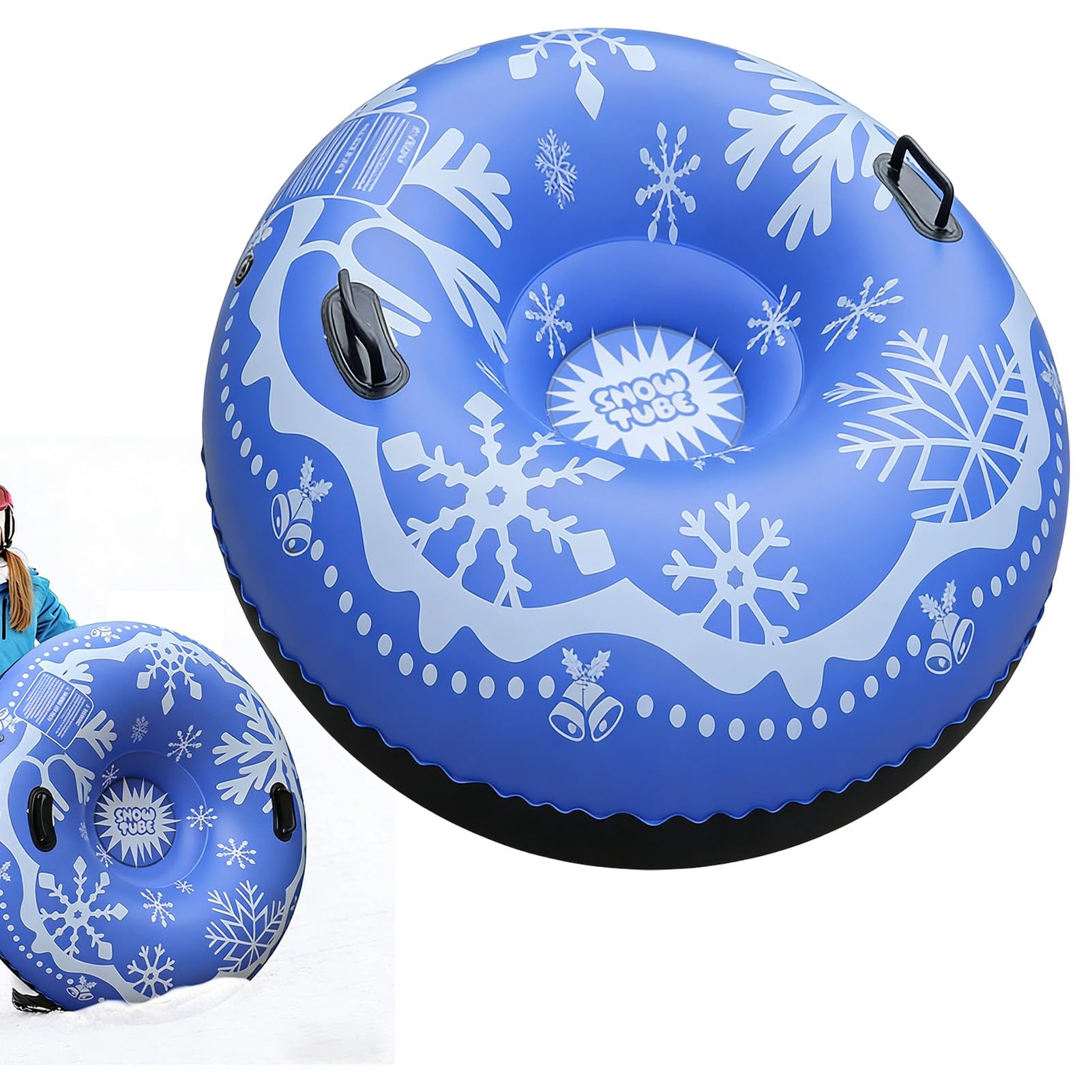 Tubi Da Neve Destinati Slittino In PVC Resistente Gonfiabile | Per Bambini e Adulti Per Slittare sulla Neve Adatto A Amanti Famiglia Donne Uomini Ragazzi E Ragazze