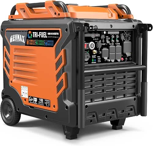 GENMAX Tri Fuel Generator,10500-Watt 458cc Tri Fuel Gasoline Propane Natural