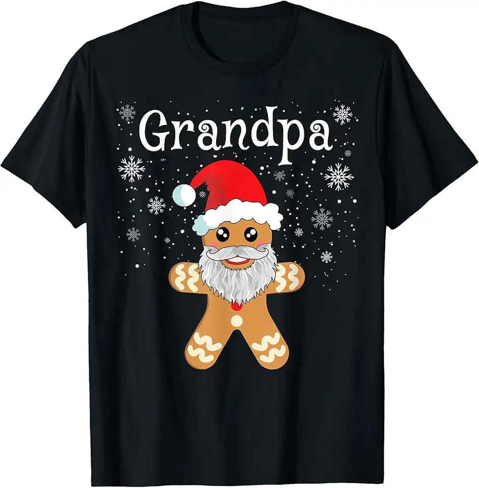 Gingerbread Family Christmas Outfits Grandpa Gingerbread Shirt Men...