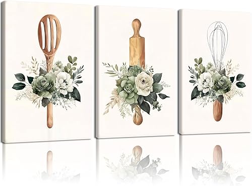 Miniatura 13 de 2 piezas de arte de pared botánico floral vintage para pared, casa de campo, naturaleza muerta, clásico, lienzo impreso, arte elegante oscuro para