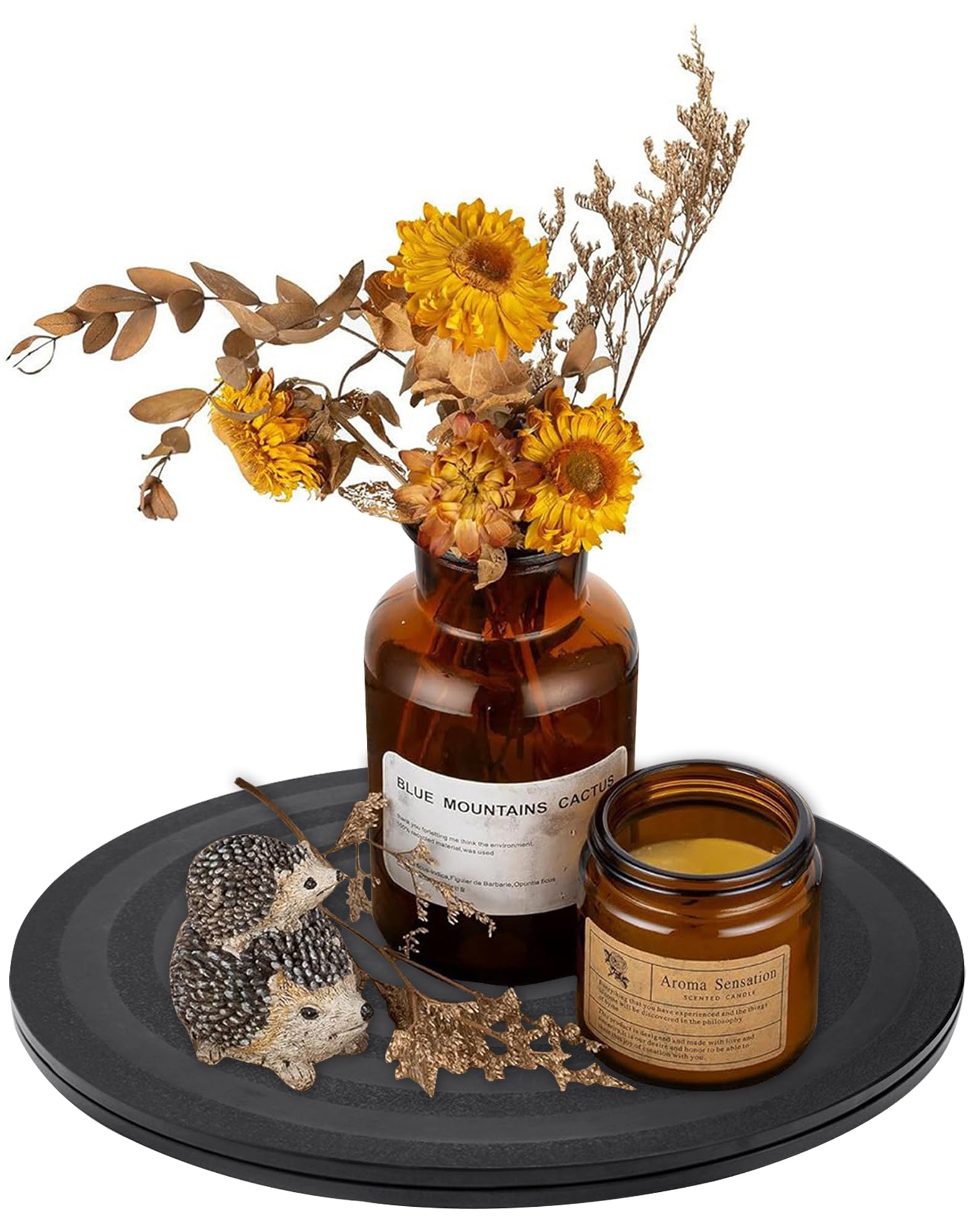 Cinvo Turntable Rotating Caster Spinner Non Skid Lazy Susan Heavy Duty 360˚ Rotating Swivel Stand for Model Base/Potted Plants/TV/Monitors/Craft Paintings (20cm)