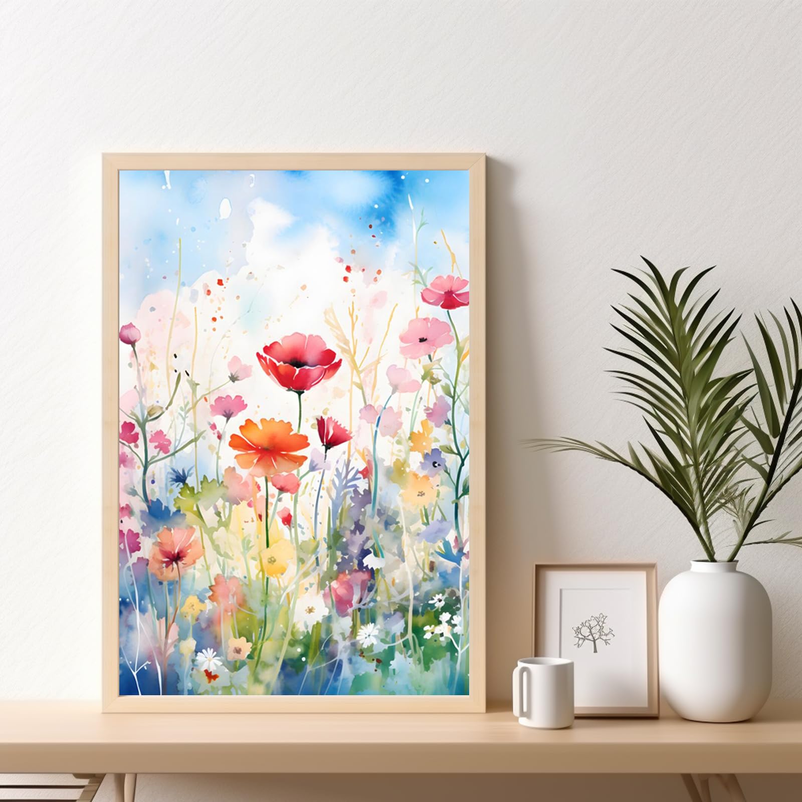 Kalonyth Flowers Paint by Numbers for Adults with Frame Beginner 8x12 inch, Frame-OP-UK06 - Image 2