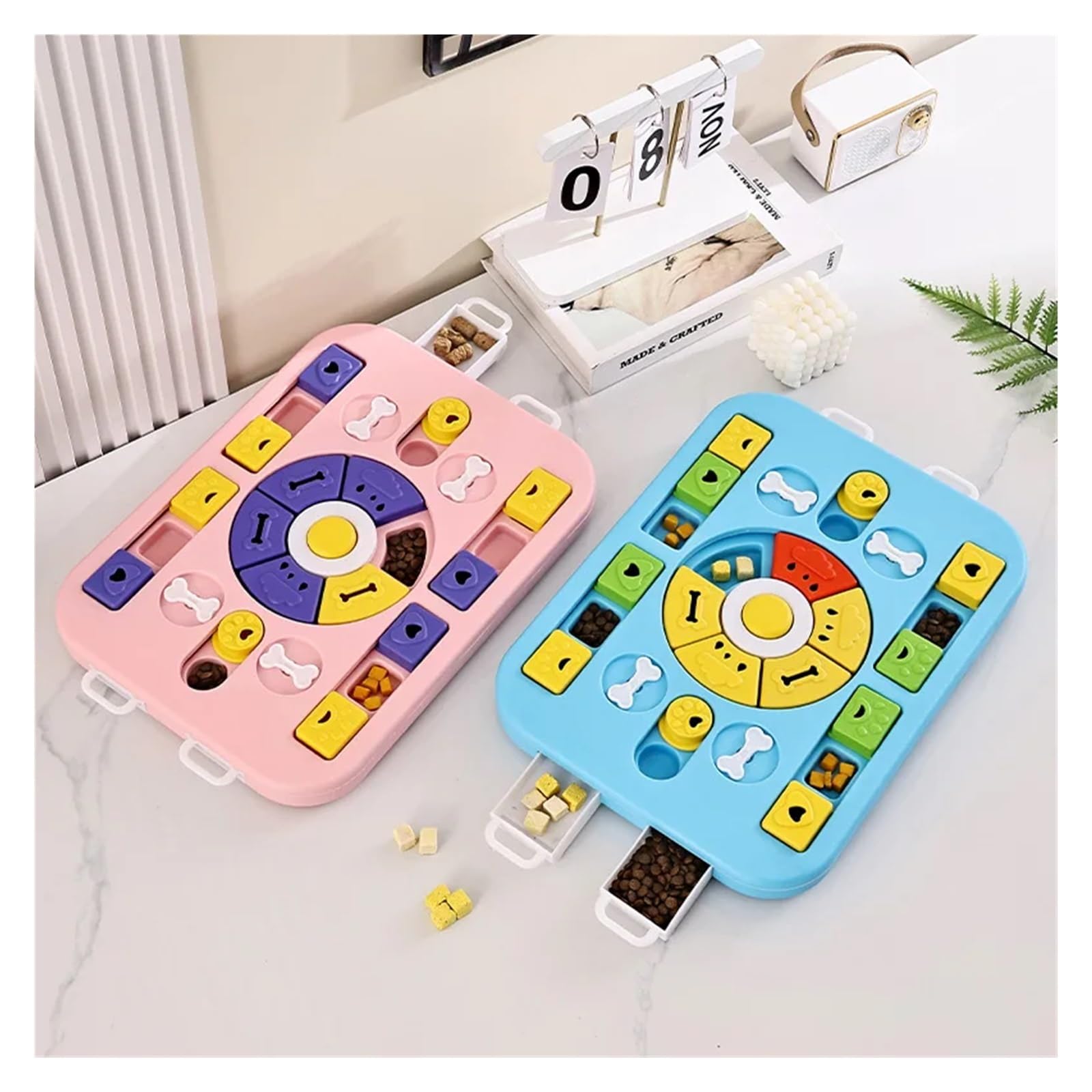 Jouets for Chiots, interactifs for l'entraînement, enrichissement for Chiens intelligents de Grande, Moyenne et Petite Taille, Puzzles for Animaux Compagnie(White)