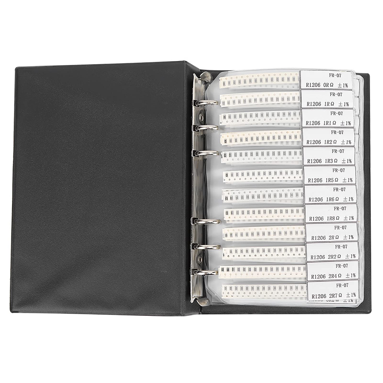 Akozon 1206 Serie 170 Resistore Assortimento Sampione Book Componenti Elettronici di Alta qualità Collezione in Plastica Durevole Ideale per Professionisti Ed Appassionati
