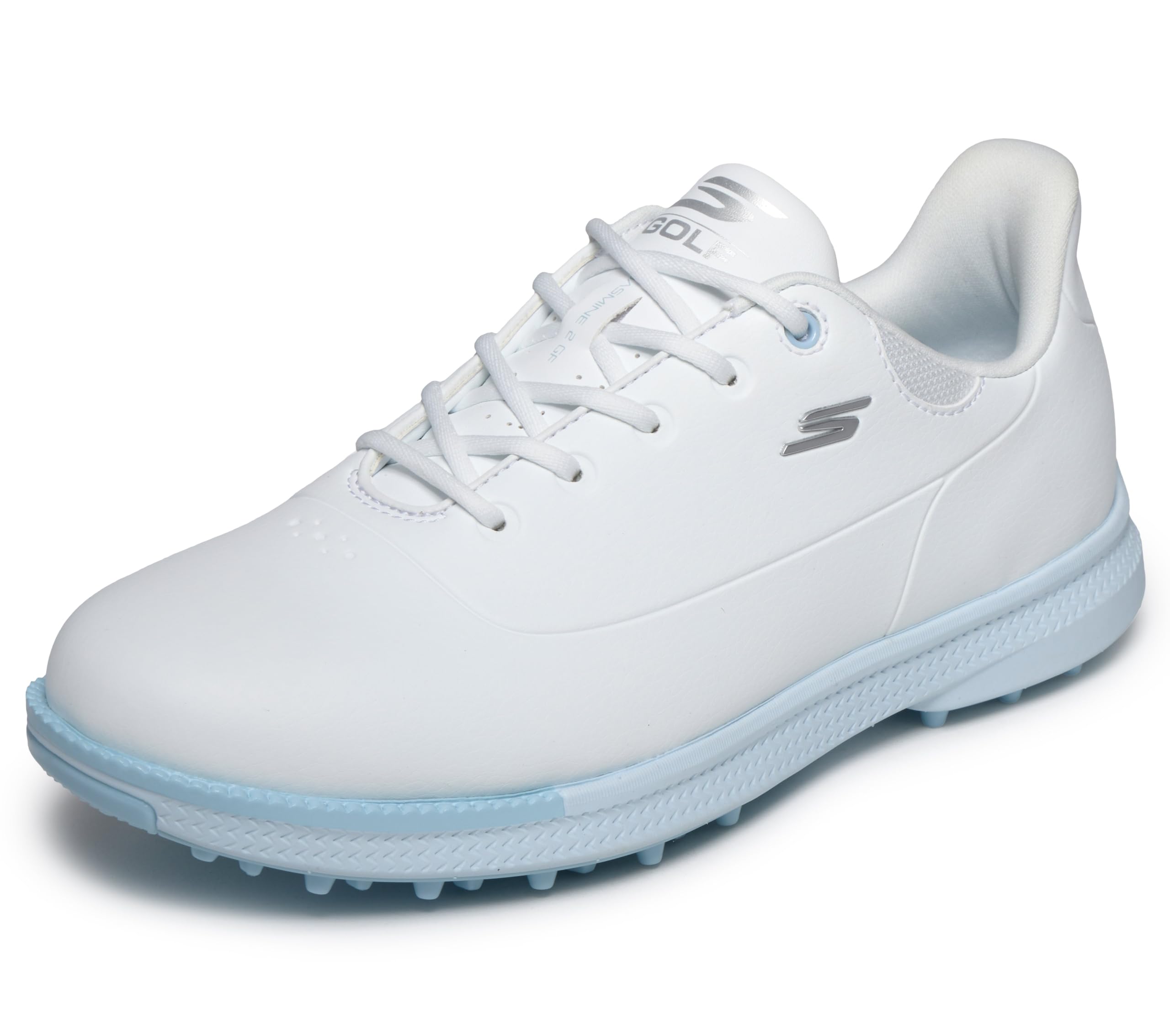 Skechers Women's Go Golf Jasmine 2 Gf Trainers, White/Blue, 4.5 UK