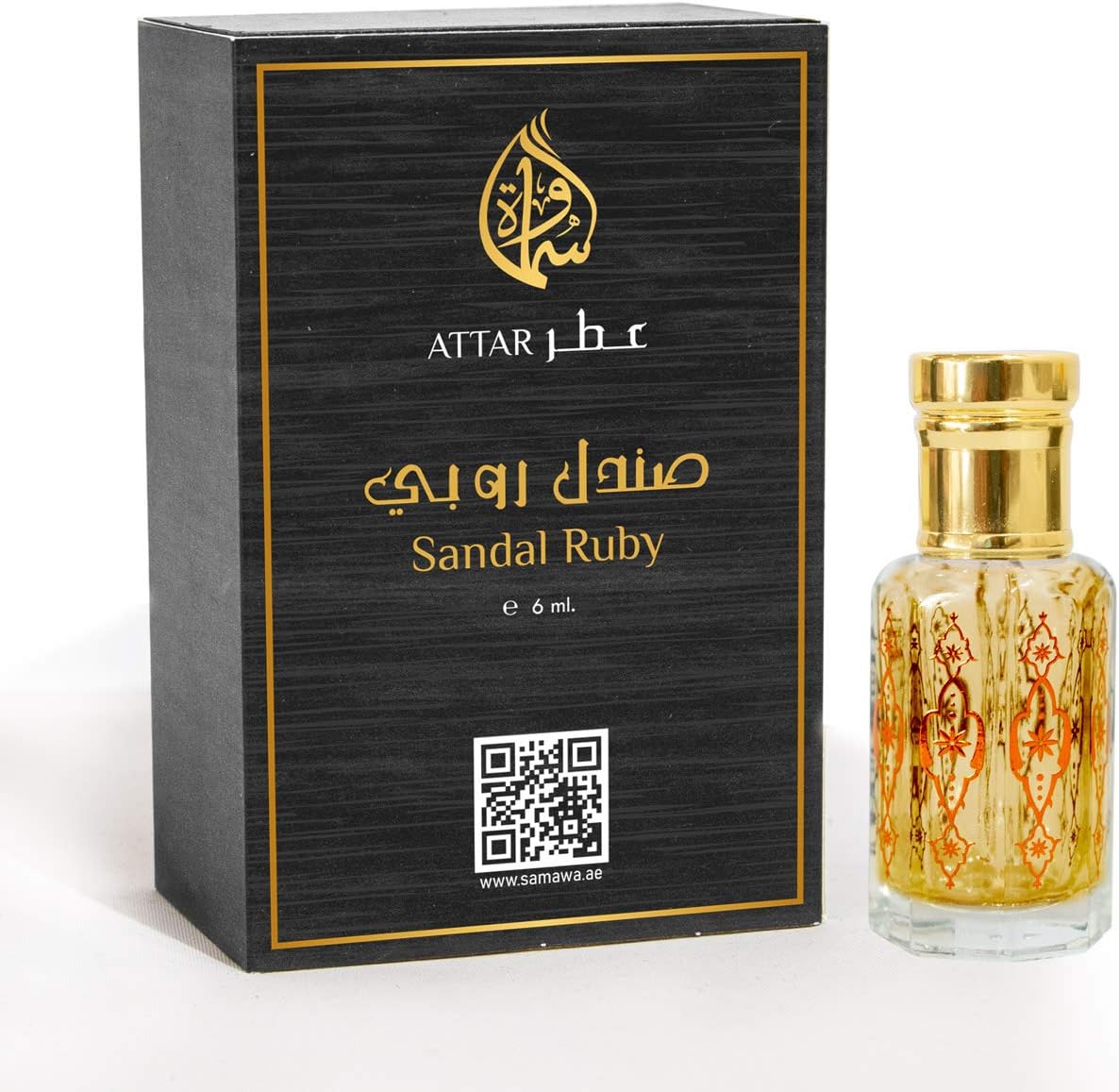 Sandal Ruby Attar, Concentrated Perfume Oil For Unisex, 6ml