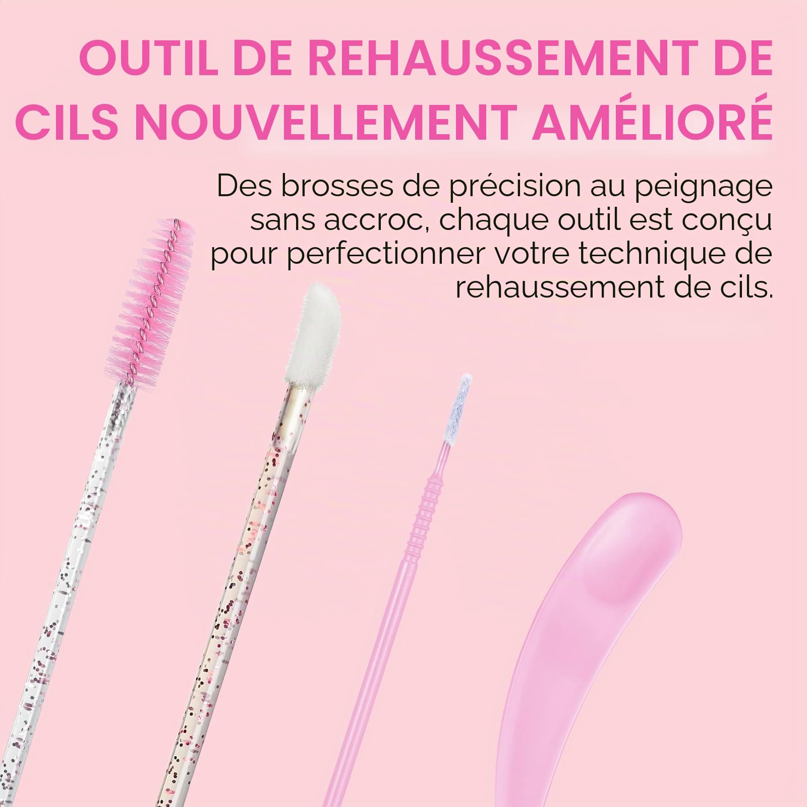 Kit Rehaussement de Cils, Lash Lift Kit, Kit de Lamination des Sourcils, Application Facile les yeux Ouverts, Nouveaux Pads pour Rehaussement de cils à Faire Soi-même(Baume)