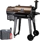 Z GRILLS ZPG-450A 2020 Upgrade Wood Pellet Grill & Smoker 6 in 1 BBQ Grill Auto Temperature Control, 450 Sq in Bronze