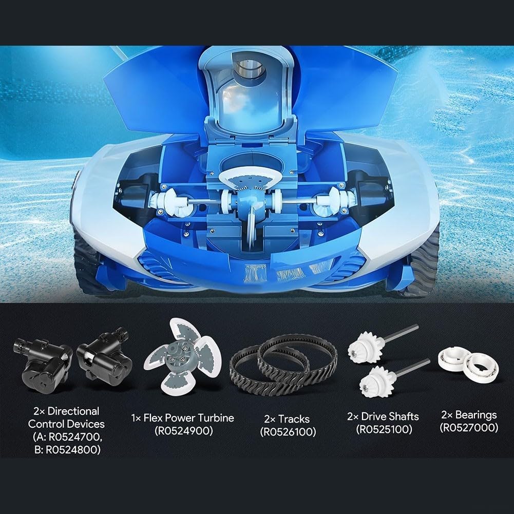 R0796200 - Kit de afinación para Limpiador de Piscinas Zodiac MX6 MX8 MX6 MX8, Piezas de Repuesto con turbina de Alta Resistencia, rodamientos de Ejes Direc