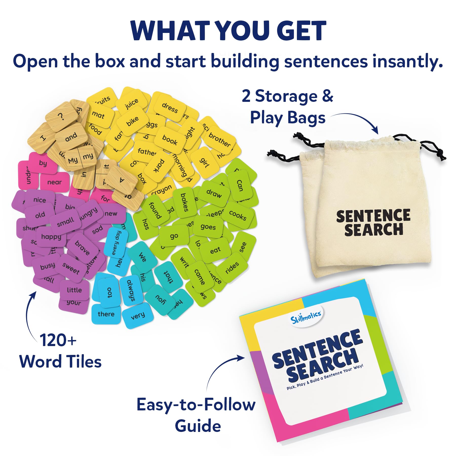 Skillmatics Educational Board Game, Sentence Search, Fun Learning Toys and Games for Kids Sentence Building Activity - Image 2