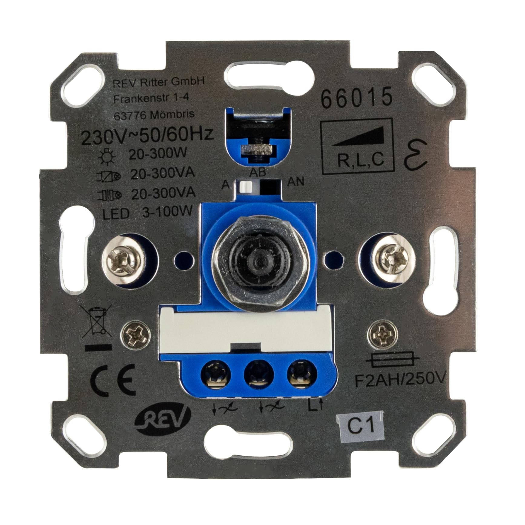 REV REV TECHNIK, Dimmer Universal Einsatz - Helligkeitsregler, silber
