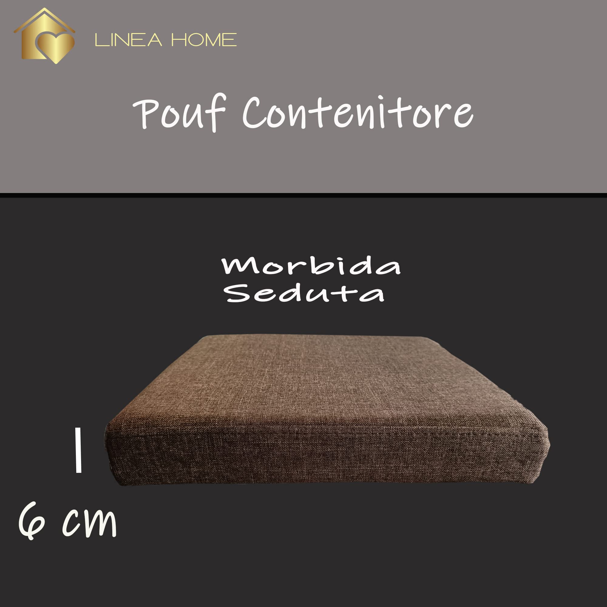 Home Tresor - Pouf Cassapanca Contenitore in Tessuto, Cubo Poggiapiedi Divano Sgabello Pieghevole, Portaoggetti Tavolino da Salotto Mis. cm. 38x38x38 (Bordeaux)