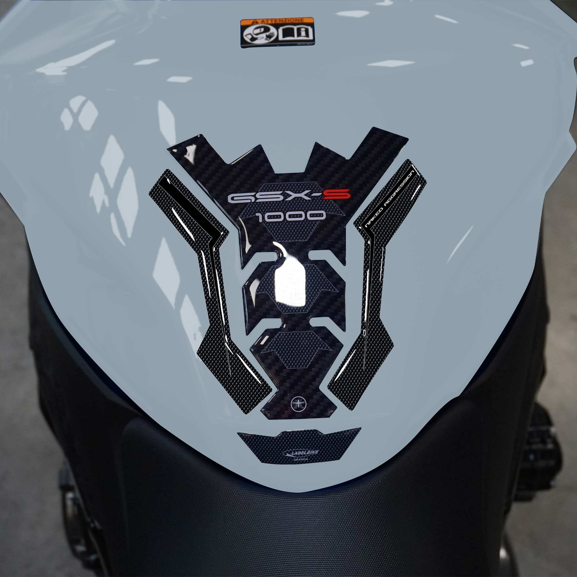 labelbike - Adesivo 3D Moto Paraserbatoio Protezione e Decorazione in Resina compatibile con Suzuki GSX-S 1000 2021