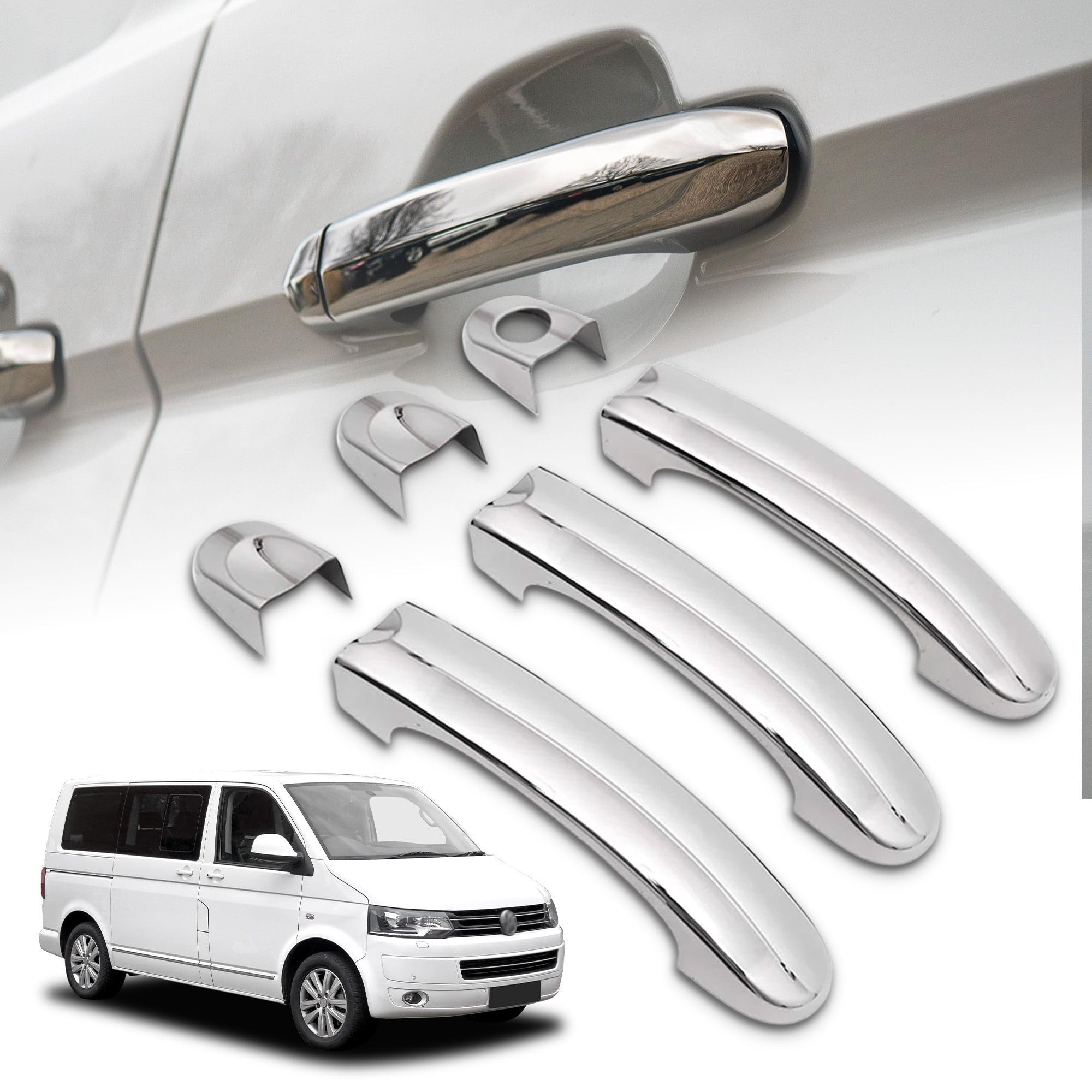 Coques de Poignées de Porte Extérieures VW Multivan T5 Chrome Accessoire T5
