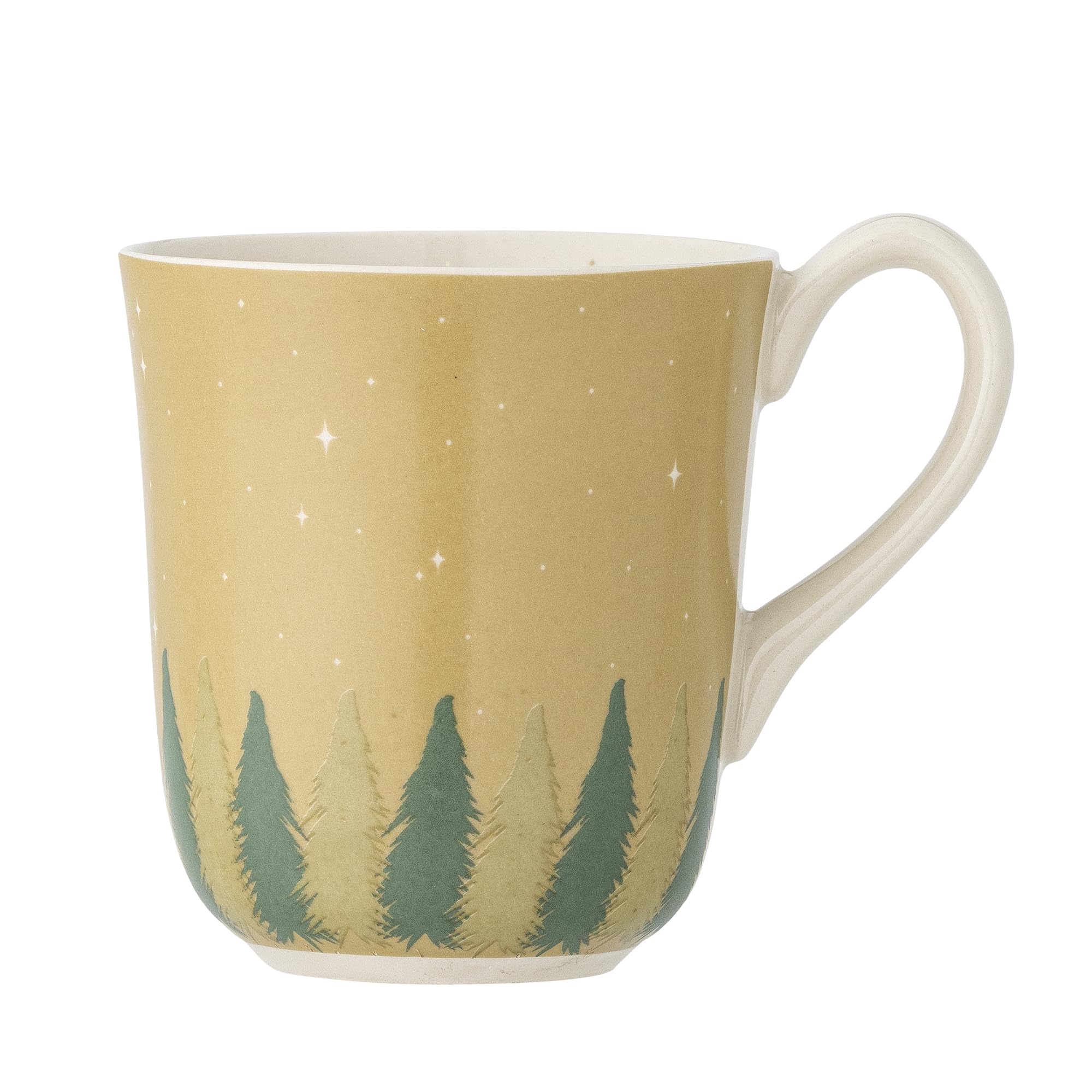 Bloomingville Spruce Mug, Mug, Green, Stoneware, D 9 x H 10 cm, 350 ml