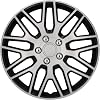 cartrend Branch 15 Inch Special ABS Quality Impact Resistant Dual Layer Metallic Painted Over Paintable Steel Wheel Trims Set of 4, blacksilver