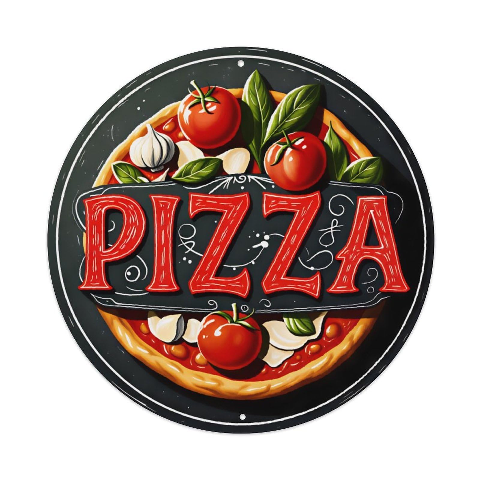 Pizza Aluminium Sign 20x20cm