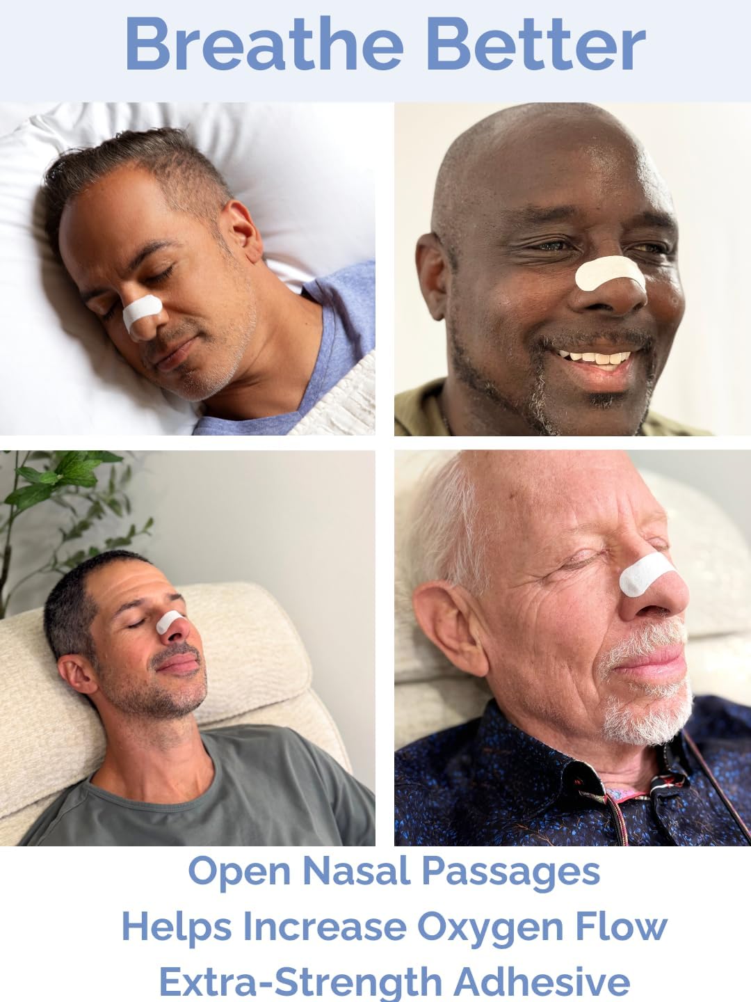 Nasal Strips – Extra Strength, White – Nasal Strips for Snoring. Get Better Sleep, and Breathe Easier. Nose Strips Snoring Solution for Better Breathing & Relieve Congestion - 30 Ct. - Image 3