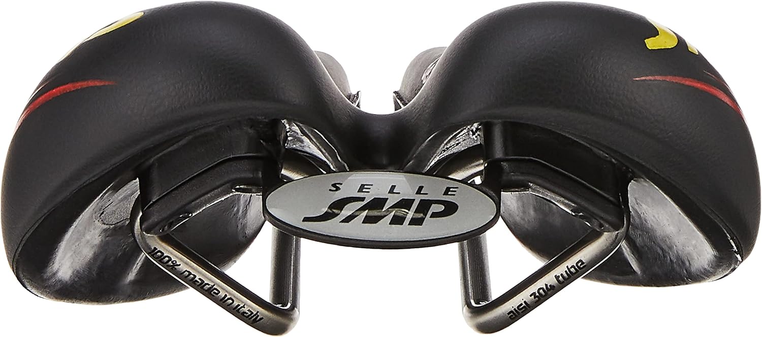 Selle SMP TRK Medium Extreme Saddle, Black/Yellow/Red