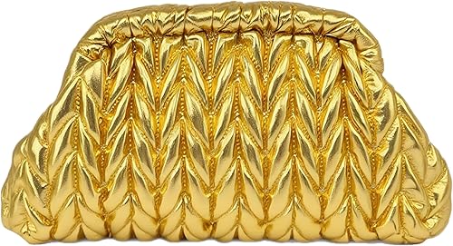 NGBMG Gold Evening Clutch Purses for Women，Wedding Guest Formal Party Sparkly Cl