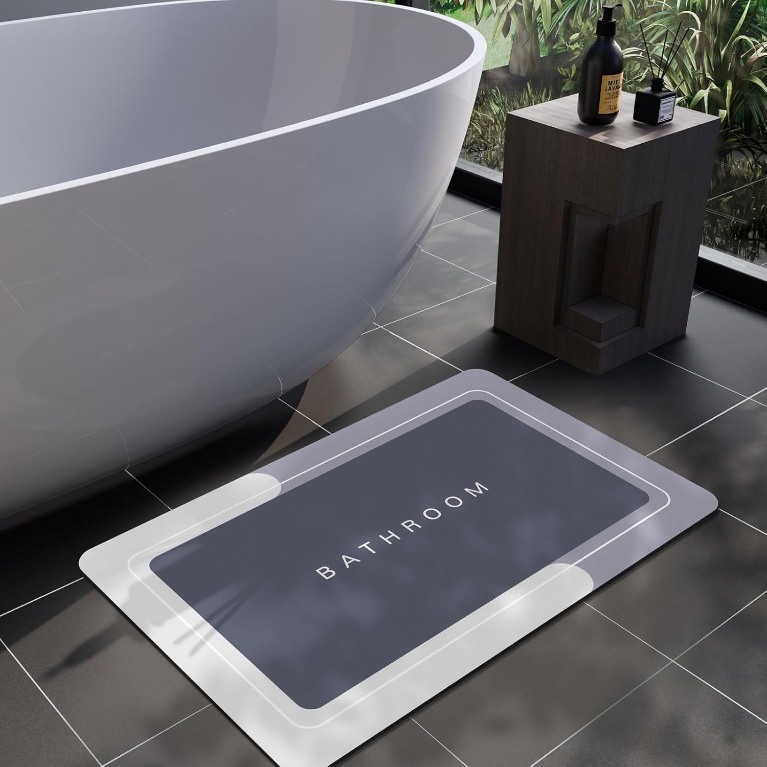 Deparnit Bath Mat Rugs Non Slip Quick Dry Bathroom Mats