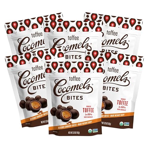 Cocomels Bocadillos de caramelo cubiertos de chocolate 325 onzas paquete de 6