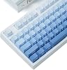 134 Keys Gradient PBT Keycaps, Side Printed Shine Through Keycaps Cherry Profile
