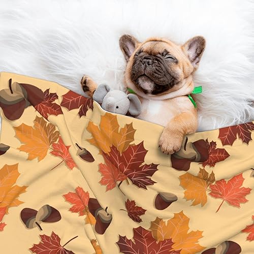 Miniatura 4 de Manta de felpa para mascotas, diseño de hoja de arce 3D, diseño de huellas 3D, manta suave y esponjosa para perro, cachorro, gato, gatito, mascotas,