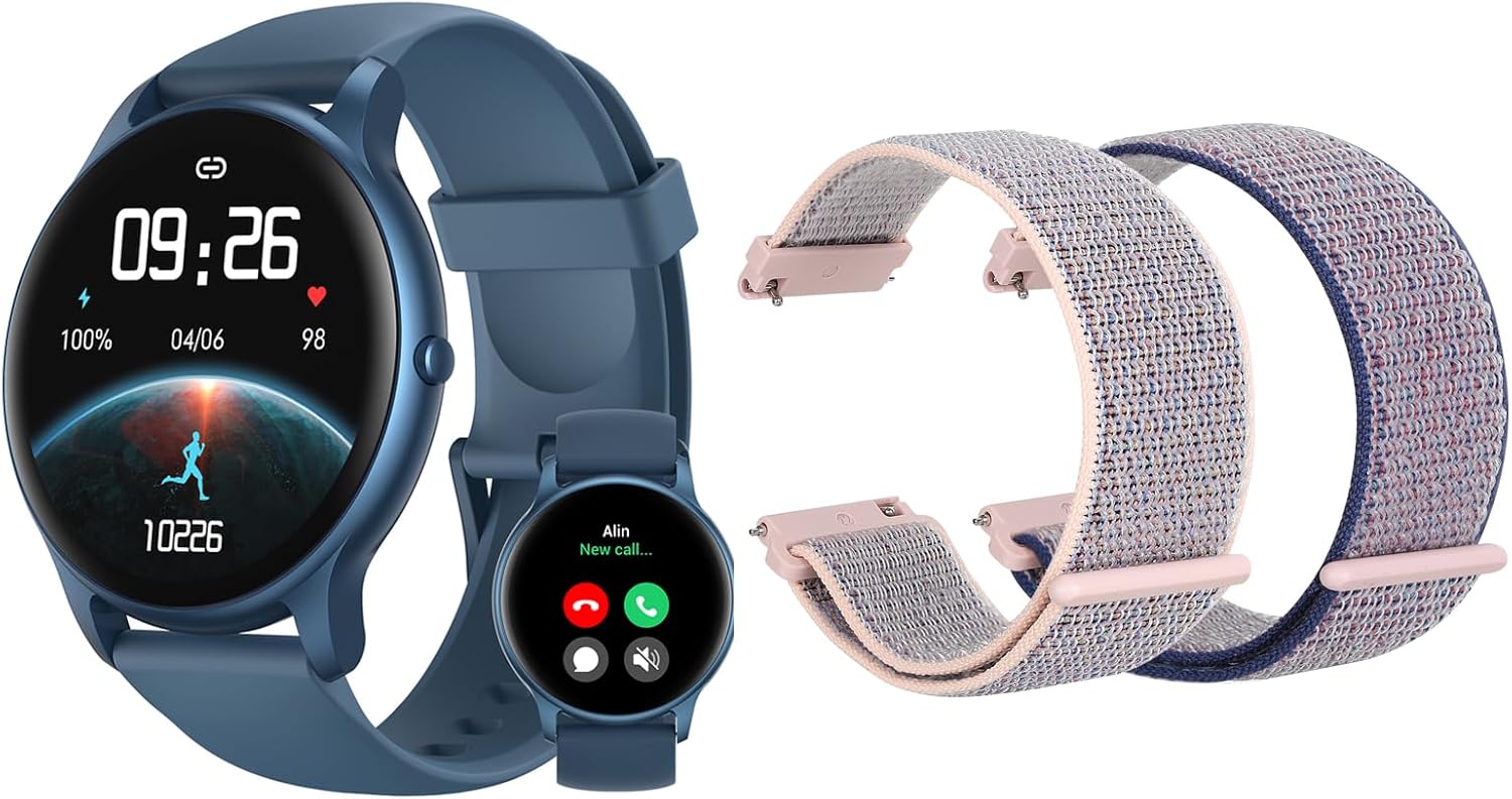 Parsonver PS01BL Smart Watch with 22mm Band Bundle Togo Ubuy