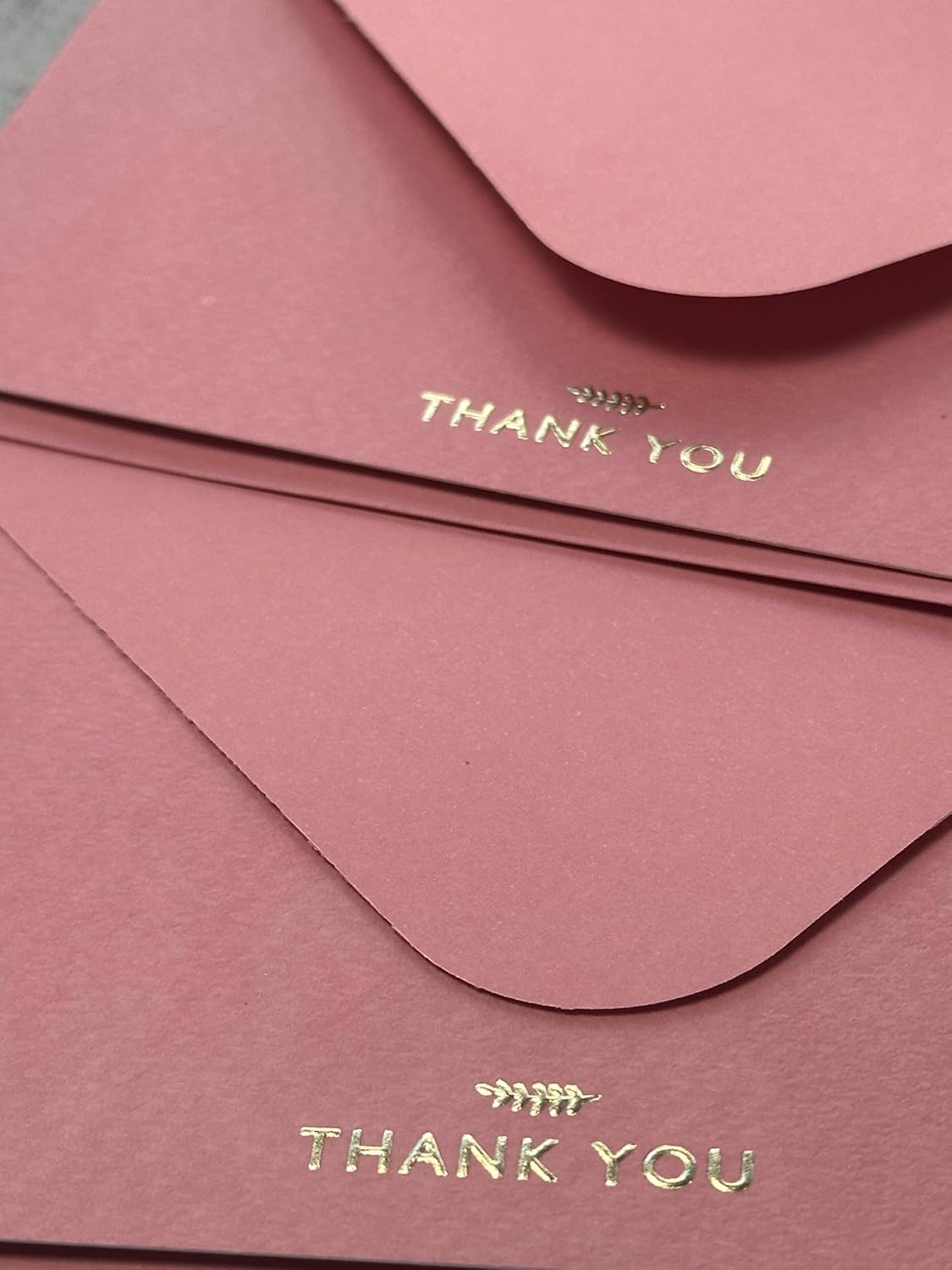 RUN2PRINT Thank You Cards with Envelopes & Gold Foil Stickers – Flat Dusty Blue Cards (4″×6″) – Embossed Italian Textured Thick Paper – For Weddings, Business & Every Occasion - Image 6