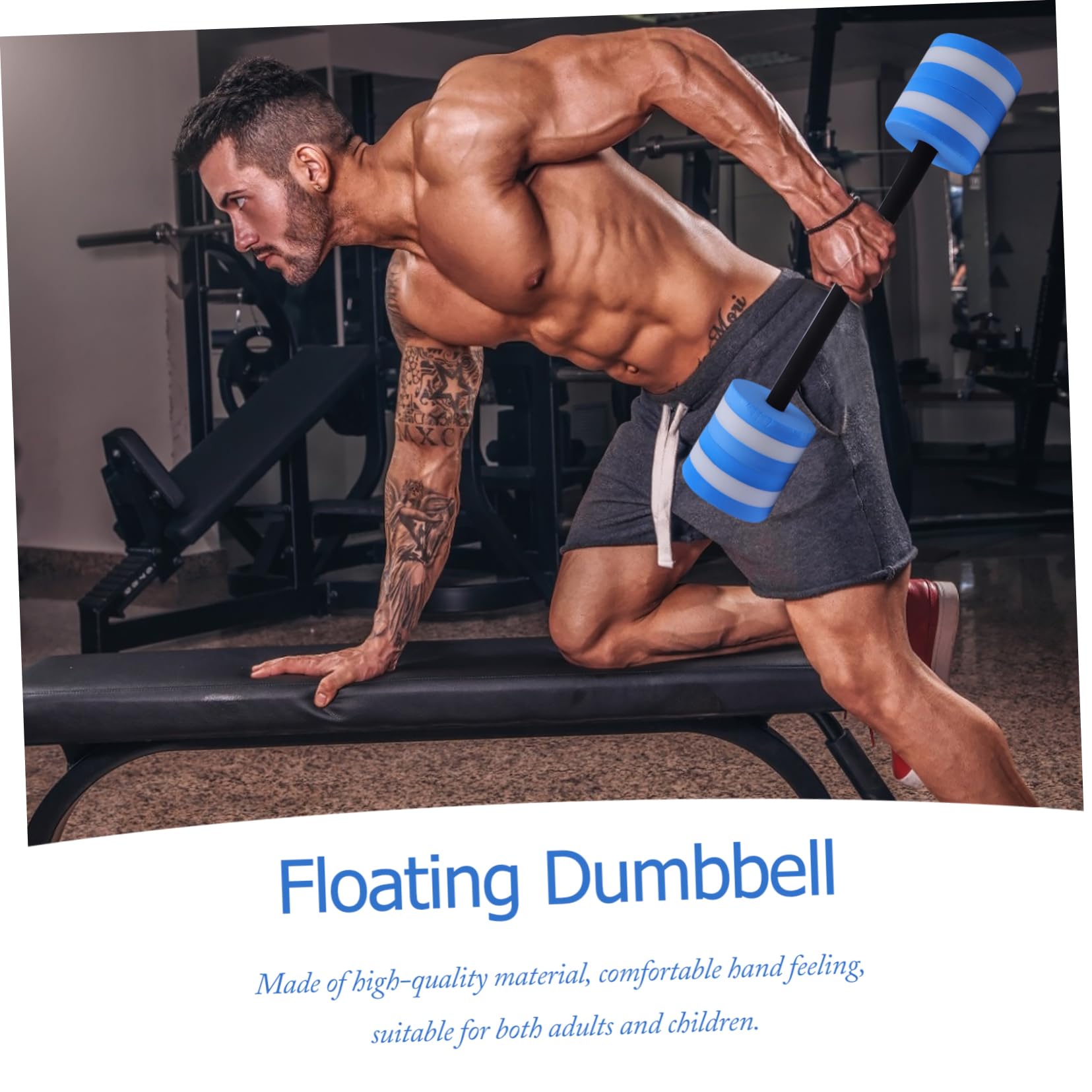 Yardwe Portable Aquatic Dumbbell for Water Workouts Floating Weights for Exercise Balance and Resistance Training Pools for Adults