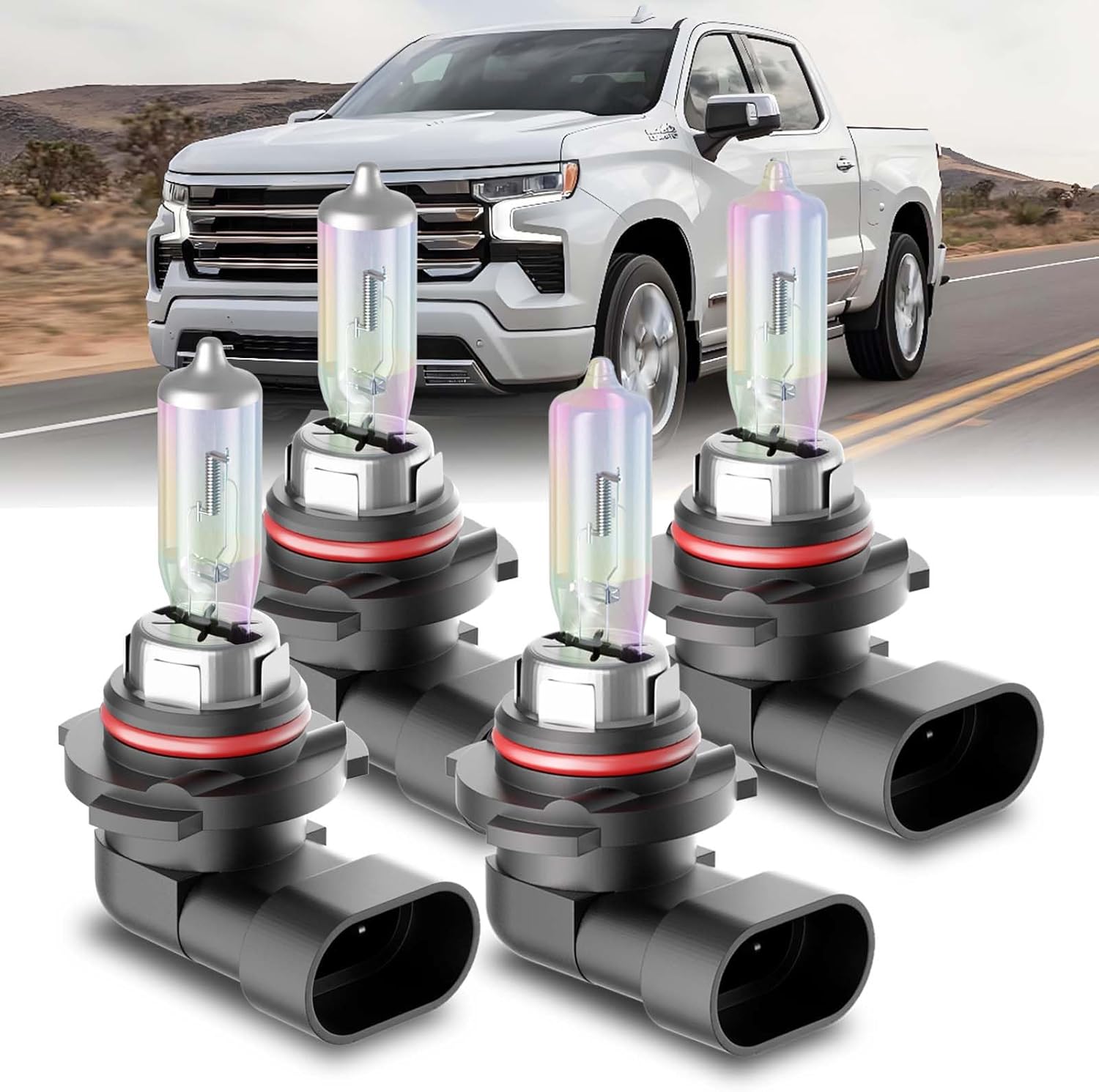 SHENKENUO Fit for Chevy Tahoe (2000-2006) Halogen Headlight Bulb, 9005 High Beam + 9006 Low Beam + 880 Fog Light Bulbs - High Performance Headlight Bulbs Combo,Plug-n-Play (Contains 6 Bulbs)