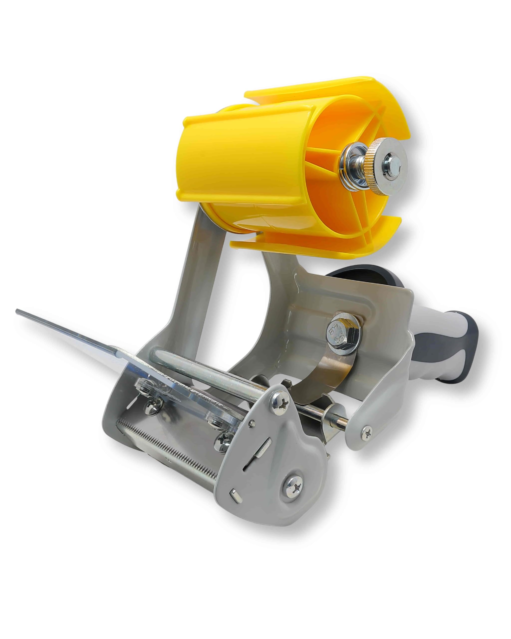 gws Dispensador de cinta adhesiva profesional con marco de metal estable, hoja de seguridad y mango ergonómico de goma (2 dispensadores, para rollos de hasta 66 m x 75 mm)